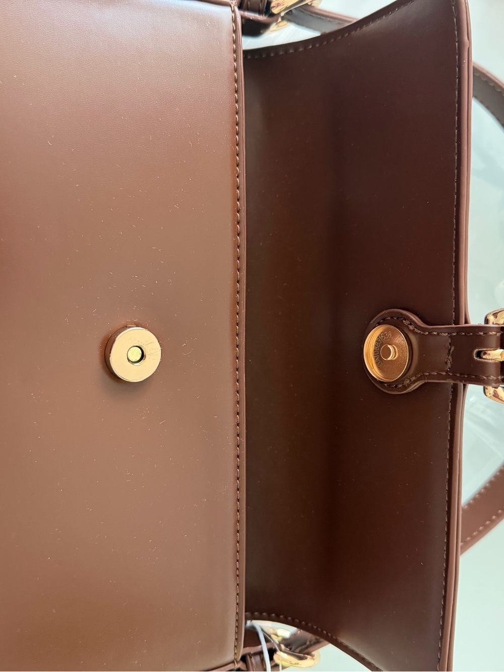 urban expressions dark brown leather flap shoulder bag - Picture 7 of 7